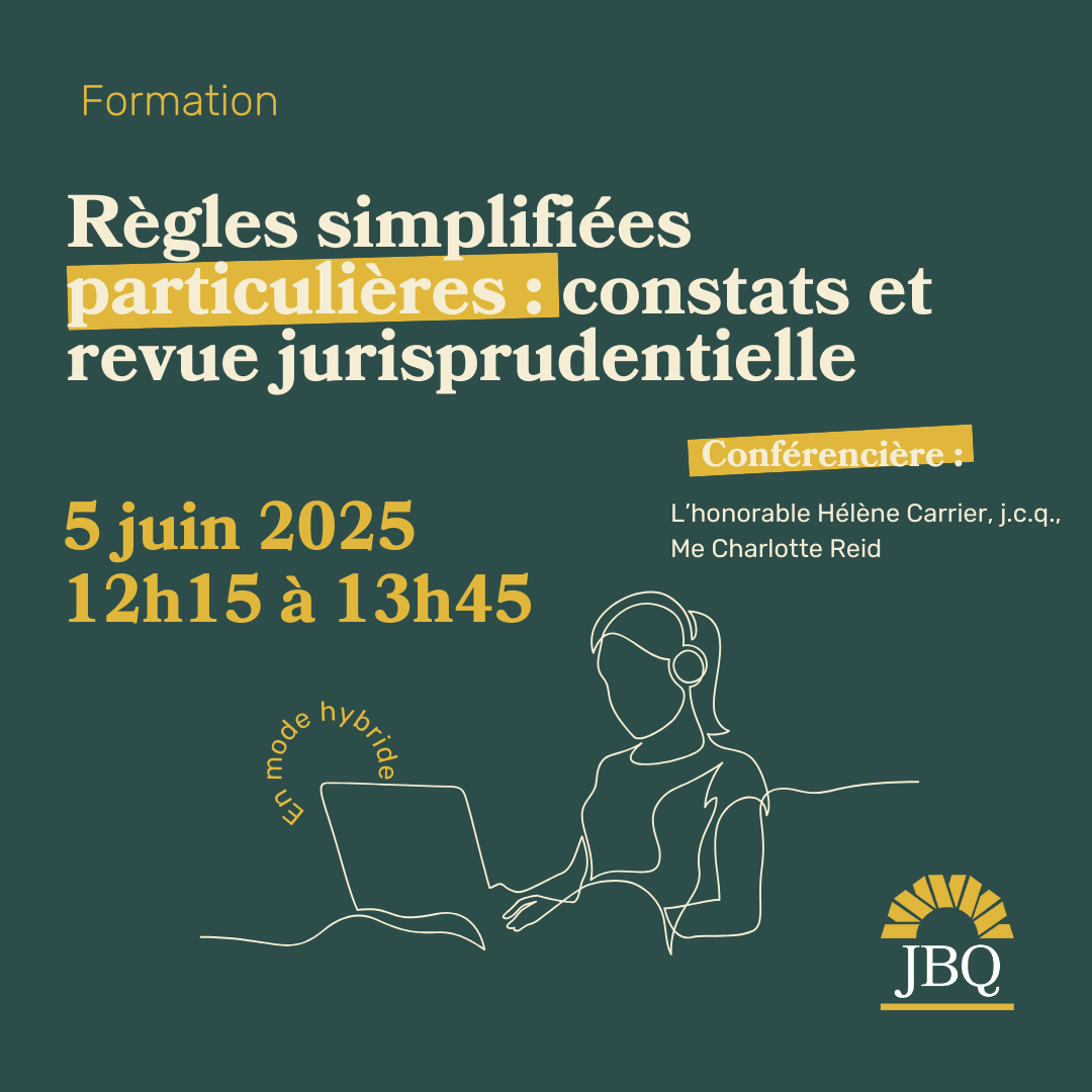 Formation - Règles simplifiées particulières : constats et revue jurisprudentielle